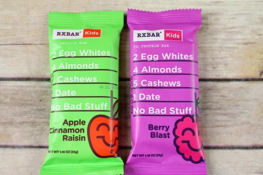 RXBAR Apple Cinnamon Raisin Kids + Berry Blast Protein Bars