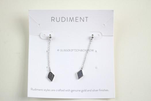 Rudiment Pine Earrings in Silver and Sapphire