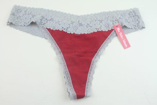 Miss Vickie's Intimates Grey & Red Thong