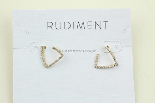 Rudiment Pave Open Triangle Studs