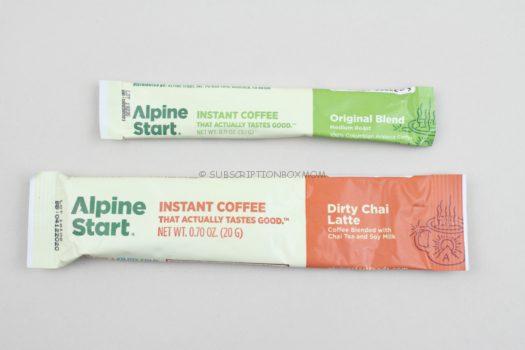 Medium Roast Camp Coffee by Alpine Start and Dirty Chai by Alpine Start 