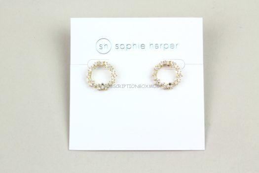 Sophie Harper Pave Open Circle Earrings In Gold