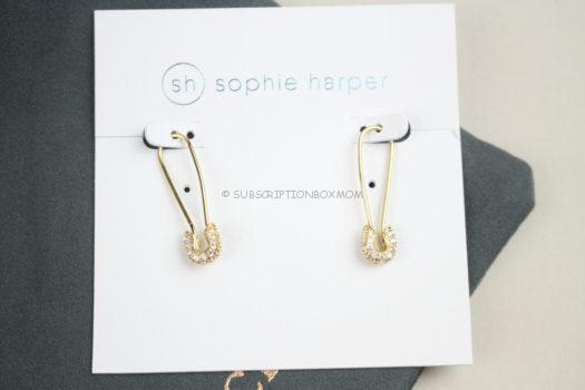 Sophie Harper Pave Safety Pin Earrings