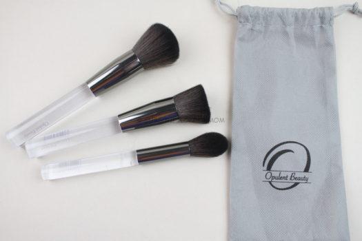 Opulent Beauty Crystal Clear 3 Pc Brush Collection 