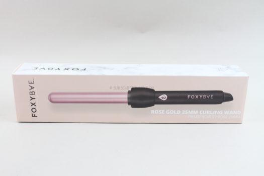 FOXYBAE 25mm Black Curling Wand With Rose Gold Colored Barrel