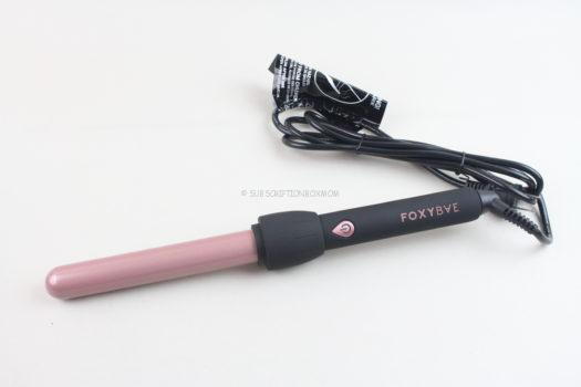 FOXYBAE 25mm Black Curling Wand With Rose Gold Colored Barrel