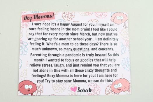 The Momma Box August 2020 Review