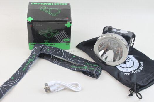 Solar Headlamp with USB Charger 