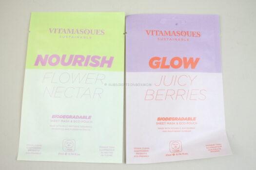 Vitamiasques Nourish Flower Nectar Biodegradable Mask & Glow Juicy Berries Biodegradable Mask