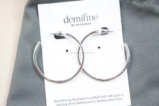 Demifine by Rocksbox Sterling Silver Pave Hoops