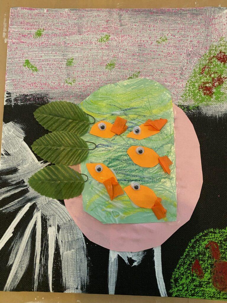 matisse fish bowl art project canvas