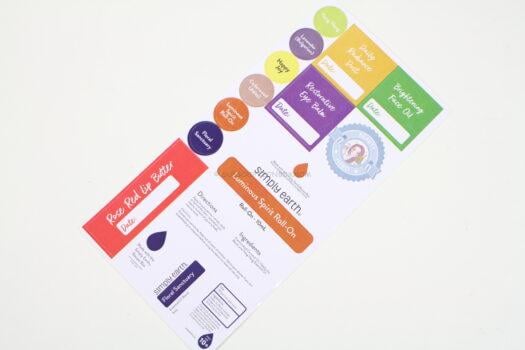 Essential Oil Box Stickers